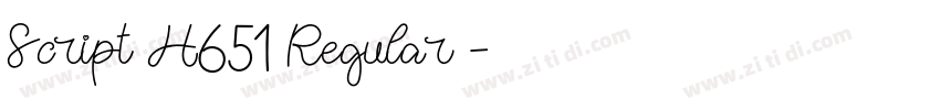 Script H651 Regular字体转换